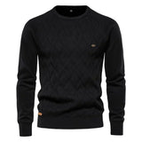 Sweter męski Theodor z rombowym wzorem