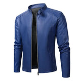 Elegancka Męska Kurtka Skórzana Biker