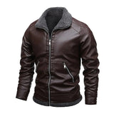 Elegancka Kurtka Skórzana z Fleece